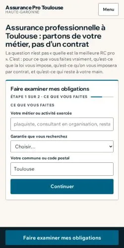 Anteprima del sito Assurance Pro Toulouse, referenziato per la pubblicazione di articoli sponsorizzati