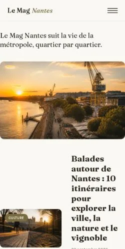 Forhåndsvisning af Le Mag Nantes, opført til udgivelse af sponsorerede artikler