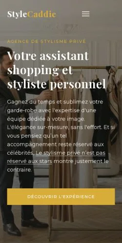 Vista previa del sitio Style Caddie, referenciado para publicar artículos patrocinados