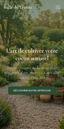 Pré-visualização do site Bulle De Terroir, referenciado para publicar artigos patrocinados