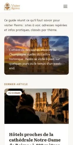 Vorschau der Website Visiter Reims, gelistet für die Veröffentlichung gesponserter Artikel