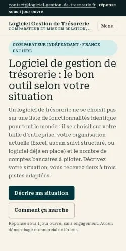 Anteprima del sito Logiciel Trésorerie Comparateur, referenziato per la pubblicazione di articoli sponsorizzati