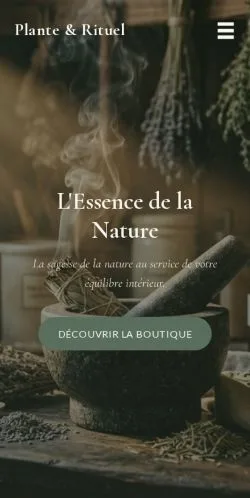 スポンサード記事の掲載先として登録されたPlante Rituelのサイトプレビュー