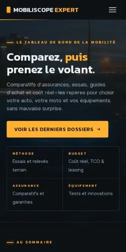 Anteprima del sito Mobiliscope Expert, referenziato per la pubblicazione di articoli sponsorizzati