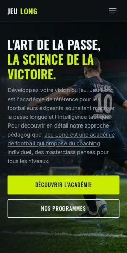 Aperçu du site Jeu Long Académie, référencé pour publier un article sponsorisé