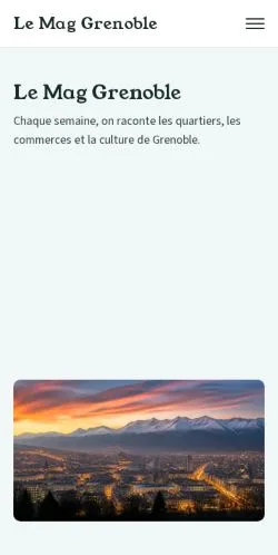 스폰서 기사 게재 매체로 등록된 Le Mag Grenoble 사이트 미리보기