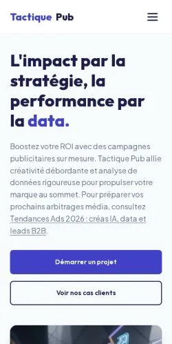 Vorschau der Website Tactique Pub, gelistet für die Veröffentlichung gesponserter Artikel
