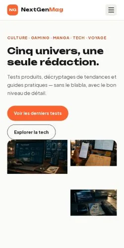 Vista previa del sitio NextGen Mag, referenciado para publicar artículos patrocinados