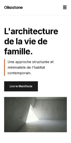 Preview of the Oikostone website, listed for sponsored article publication