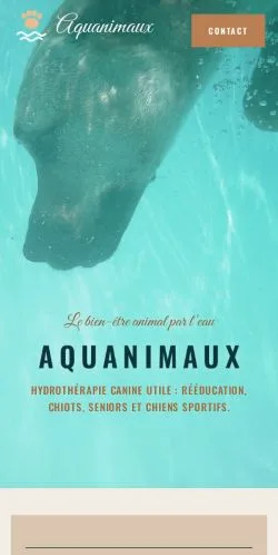 Voorbeeld van de website Aqua Animaux, vermeld voor de publicatie van gesponsorde artikelen