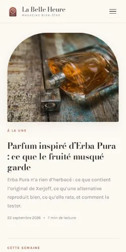 스폰서 기사 게재 매체로 등록된 La Belle Heure 사이트 미리보기
