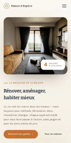 Anteprima del sito Maison & Repère, referenziato per la pubblicazione di articoli sponsorizzati