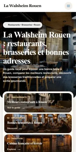 Vista previa del sitio La Walsheim Rouen, referenciado para publicar artículos patrocinados