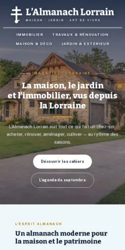 스폰서 기사 게재 매체로 등록된 L'Almanach Lorrain 사이트 미리보기