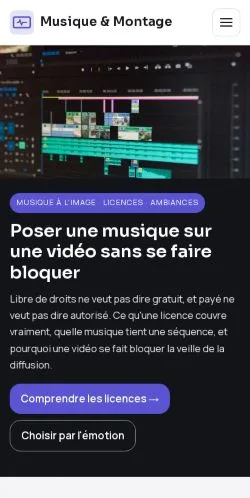 Aperçu du site Medamusic Video Music, référencé pour publier un article sponsorisé