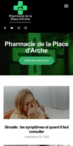 Vorschau der Website Pharmacie Place Darche, gelistet für die Veröffentlichung gesponserter Artikel