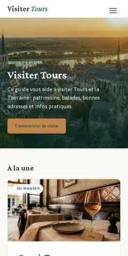 Vorschau der Website Visiter Tours, gelistet für die Veröffentlichung gesponserter Artikel