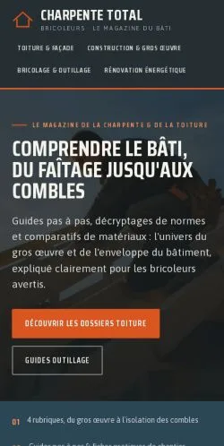 Anteprima del sito Charpente Total Bricoleurs, referenziato per la pubblicazione di articoli sponsorizzati