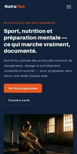 Vorschau der Website NutraFlux, gelistet für die Veröffentlichung gesponserter Artikel
