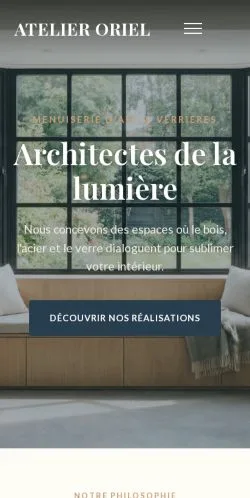 Pré-visualização do site Atelier Oriel, referenciado para publicar artigos patrocinados