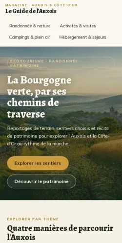 Anteprima del sito Guide Auxois, referenziato per la pubblicazione di articoli sponsorizzati