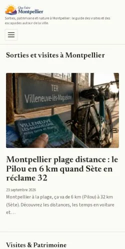 Vorschau der Website Montpellier Découvertes, gelistet für die Veröffentlichung gesponserter Artikel