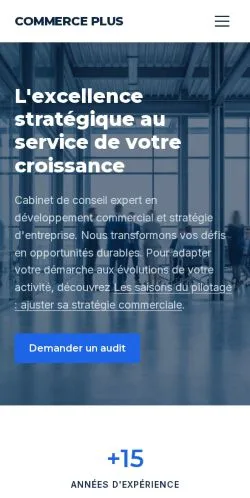 Vorschau der Website Commerce Plus Conseil, gelistet für die Veröffentlichung gesponserter Artikel