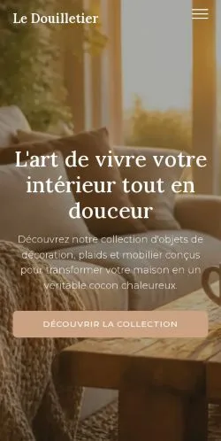 Preview of the Le Douilletier website, listed for sponsored article publication