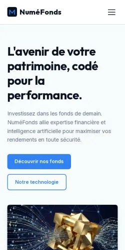 Vorschau der Website NuméFonds, gelistet für die Veröffentlichung gesponserter Artikel