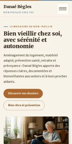 スポンサード記事の掲載先として登録されたDanaé Bègles Vieillirのサイトプレビュー