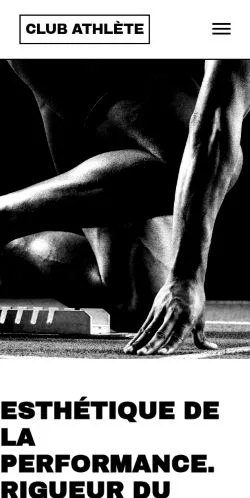 Anteprima del sito Club Athlète, referenziato per la pubblicazione di articoli sponsorizzati