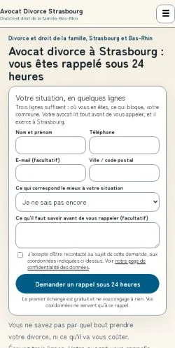 Anteprima del sito Avocat Divorce Strasbourg, referenziato per la pubblicazione di articoli sponsorizzati