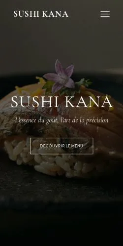 Aperçu du site Sushi Kana, référencé pour publier un article sponsorisé