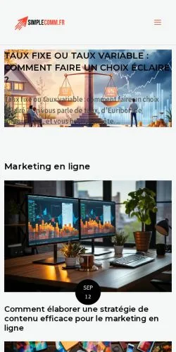 Anteprima del sito Simplecomm, referenziato per la pubblicazione di articoli sponsorizzati