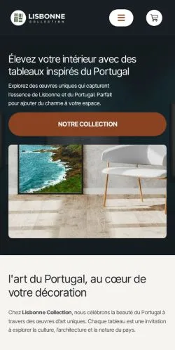 스폰서 기사 게재 매체로 등록된 Lisbonne Collection 사이트 미리보기