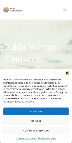Aperçu du site Adda Scènes Croisées, référencé pour publier un article sponsorisé