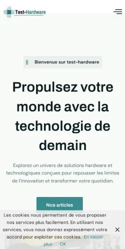 Vista previa del sitio Test Hardware, referenciado para publicar artículos patrocinados