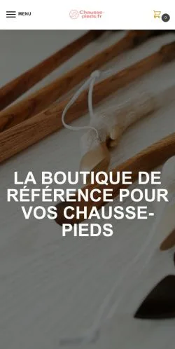Preview of the Chausse-pieds Boutique website, listed for sponsored article publication