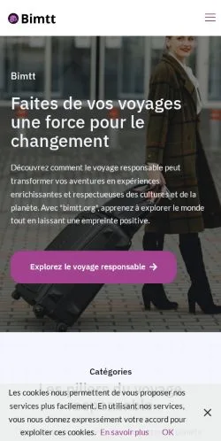Vorschau der Website Bimtt Voyage Responsable, gelistet für die Veröffentlichung gesponserter Artikel