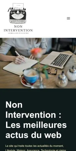 Vorschau der Website Non Intervention, gelistet für die Veröffentlichung gesponserter Artikel