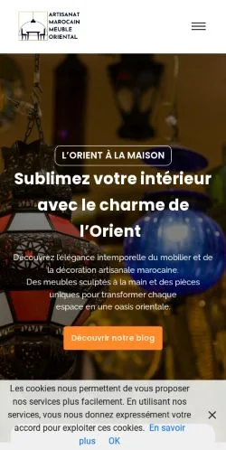 Anteprima del sito Artisanat Marocain Oriental, referenziato per la pubblicazione di articoli sponsorizzati