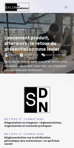 Förhandsvisning av webbplatsen Salon Du Numérique, listad för publicering av sponsrade artiklar