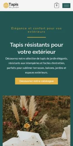 Aperçu du site Tapis de Jardin, référencé pour publier un article sponsorisé