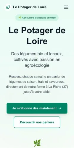Vista previa del sitio Le Potager de Loire, referenciado para publicar artículos patrocinados