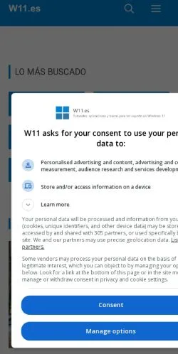 Vorschau der Website W11 Tutorials, gelistet für die Veröffentlichung gesponserter Artikel