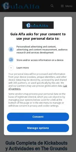 Preview of the Guia Alfa website, listed for sponsored article publication