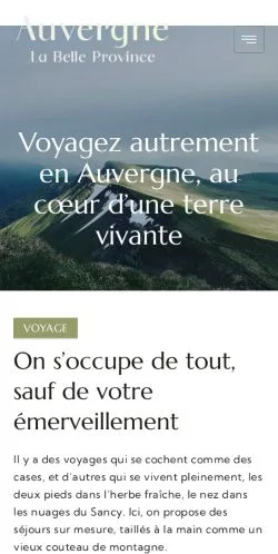 Forhåndsvisning af Auvergne Belle Province, opført til udgivelse af sponsorerede artikler