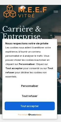 Preview of the MEEF Vitré website, listed for sponsored article publication