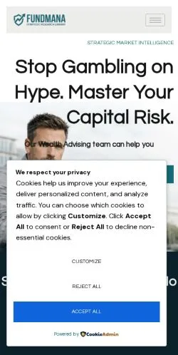 スポンサード記事の掲載先として登録されたFundMana Intelligenceのサイトプレビュー