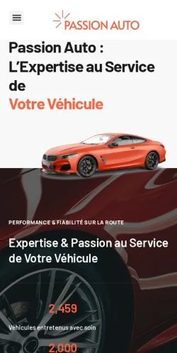 Vorschau der Website Passion Auto, gelistet für die Veröffentlichung gesponserter Artikel
